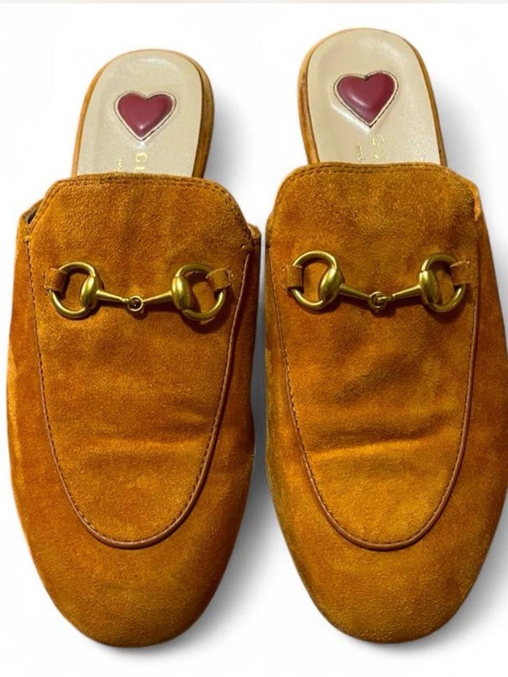 Gucci Princetown Camel Suede Horsebit Loafer Mules Slide Flat 38 Dustbag